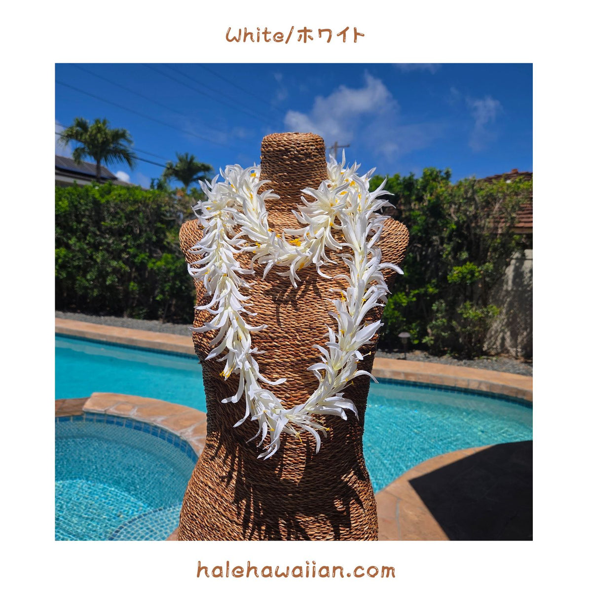Hawaii Hula Supplies Flower Lei [White Spider Lily]