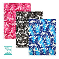 Hawaiian polycotton fabric tkj-11-685 [Hibiscus/Mostera Leaf]