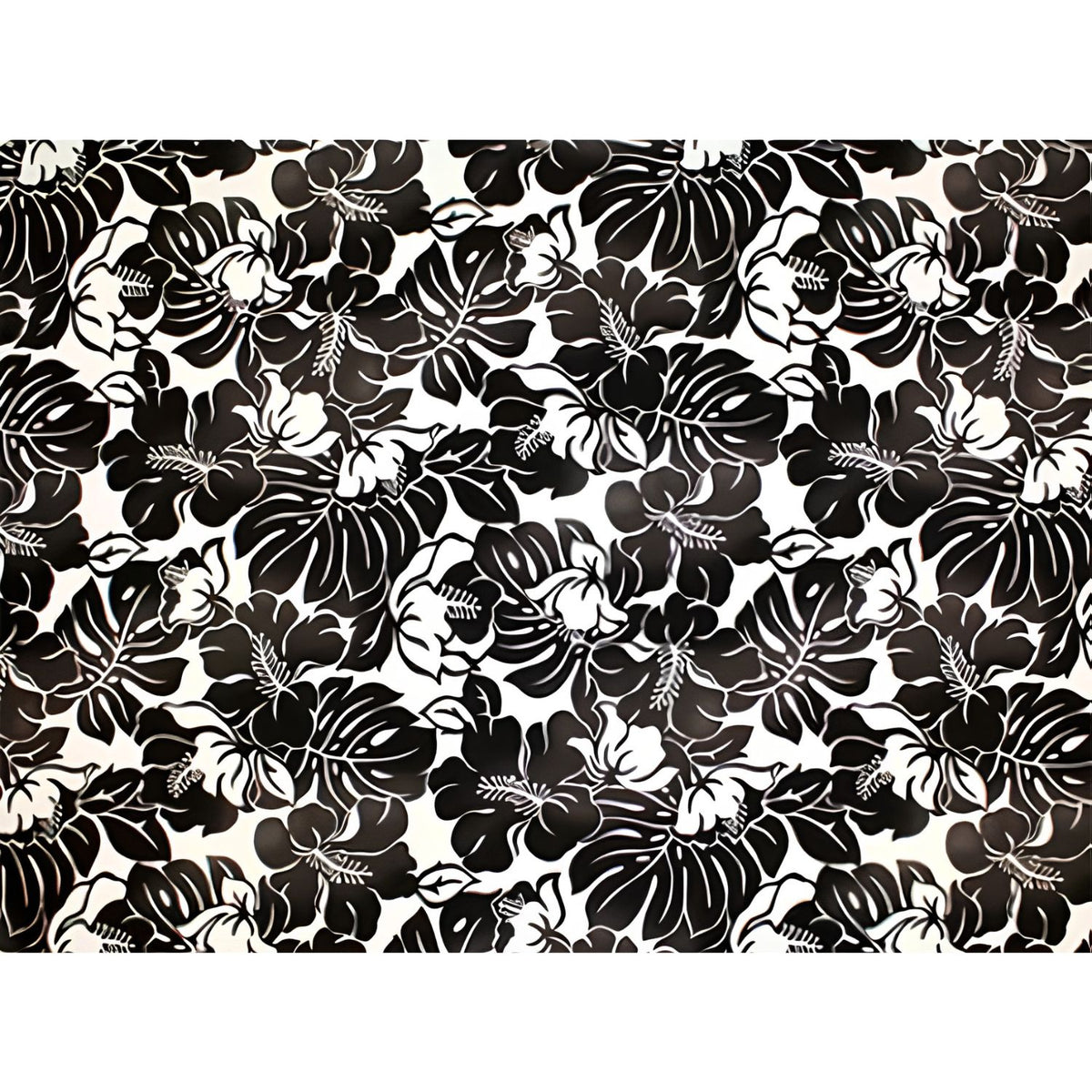 Hawaiian polycotton fabric tkj-11-685 [Hibiscus/Mostera Leaf]