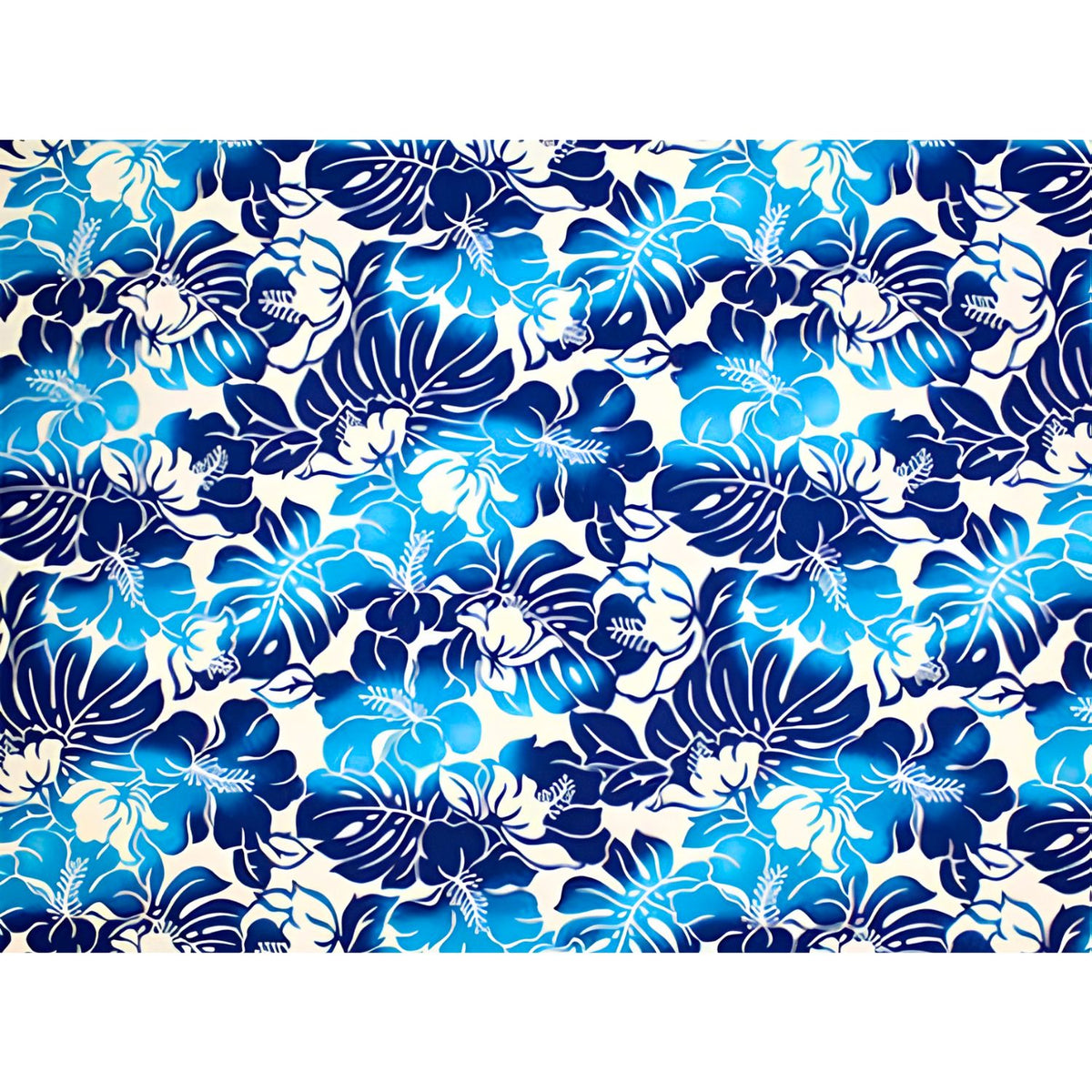 Hawaiian polycotton fabric tkj-11-685 [Hibiscus/Mostera Leaf]
