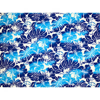 Hawaiian polycotton fabric tkj-11-685 [Hibiscus/Mostera Leaf]