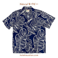ハワイアン メンズアロハシャツ レーヨン 【 タロー リーフ 】