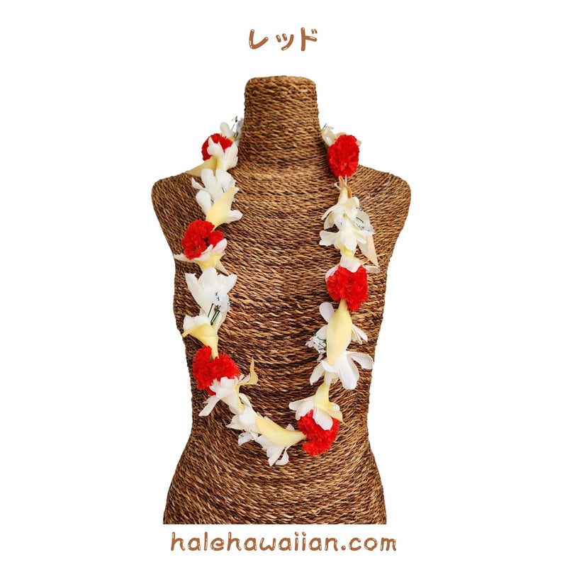 Hawaiian hula supplies Flower lei [Tuberose w/Carnation]