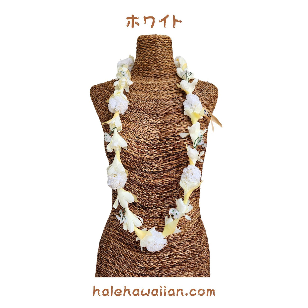 Hawaiian hula supplies Flower lei [Tuberose w/Carnation]