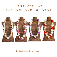 Hawaiian hula supplies Flower lei [Tuberose w/Carnation]