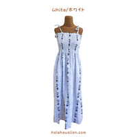 Hawaiian Maxi-Length Cotton Long Tunic Dress [Turtleneck Panel]