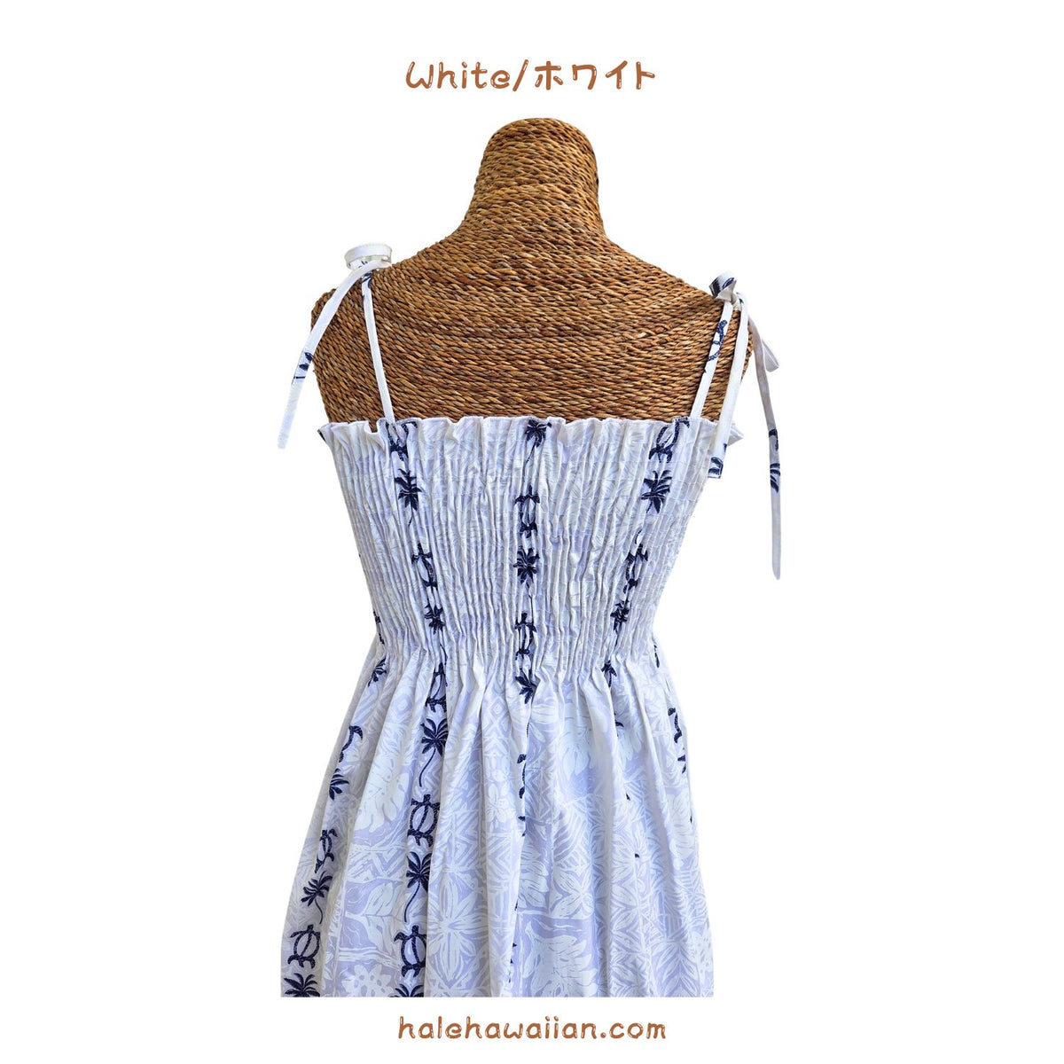 Hawaiian Maxi-Length Cotton Long Tunic Dress [Turtleneck Panel]