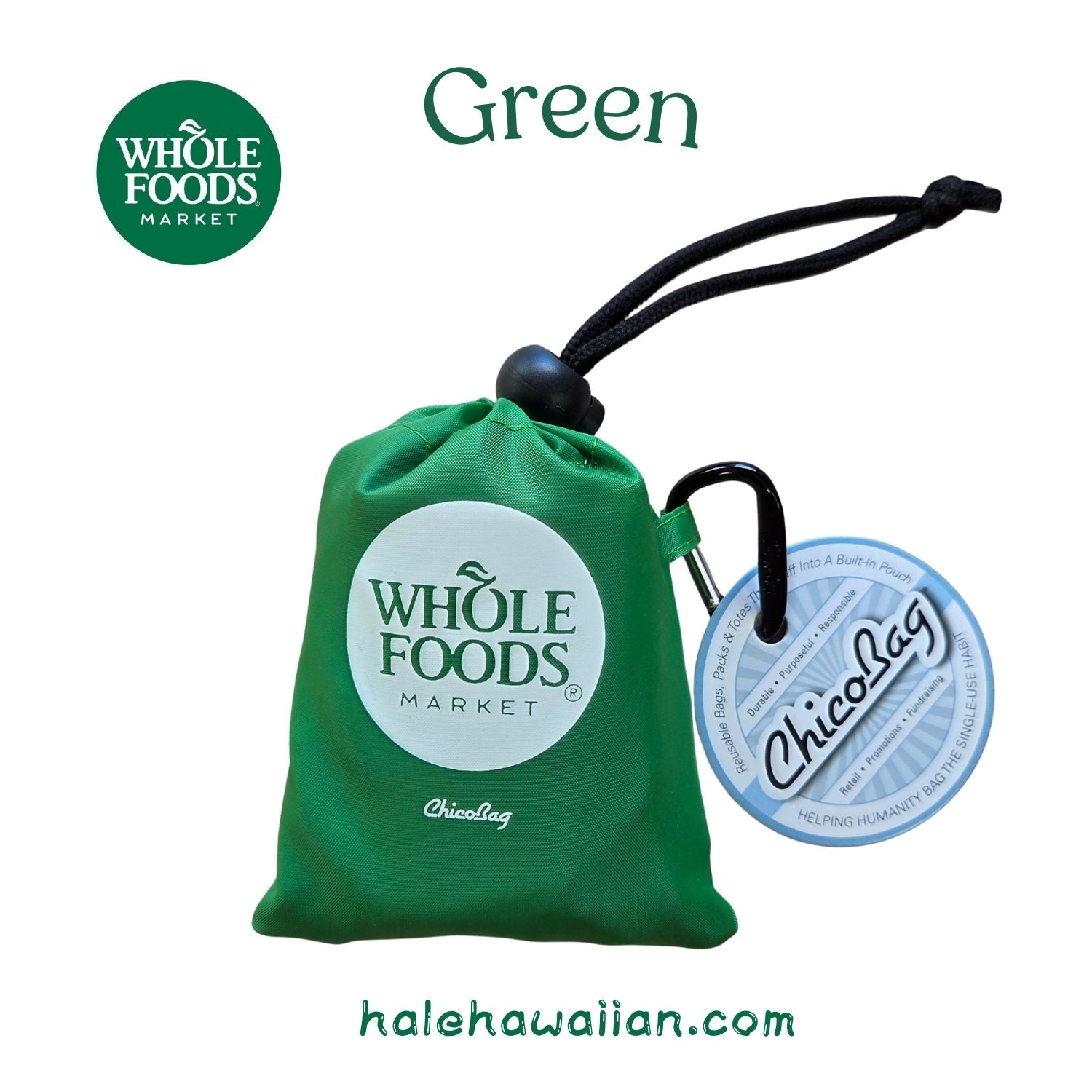 WHOLE FOODS MARKET Tote Bag - Eco-friendly, foldable, palm-sized