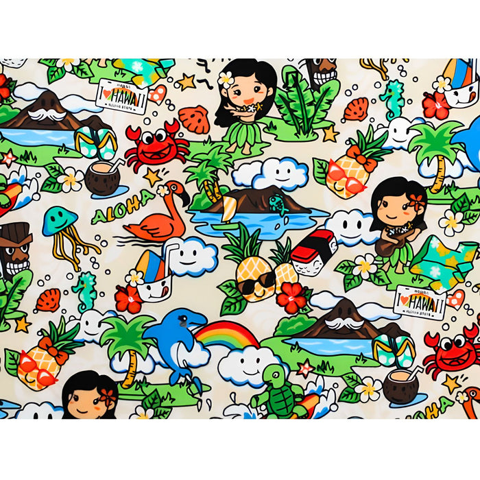 *Sale Fabric* Hawaiian Cotton Fabric YU-20-59 【Aloha Hula Girl】
