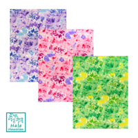 Hawaiian polycotton fabric ZGQ-17-16 [ Tie-Dye Hibiscus]