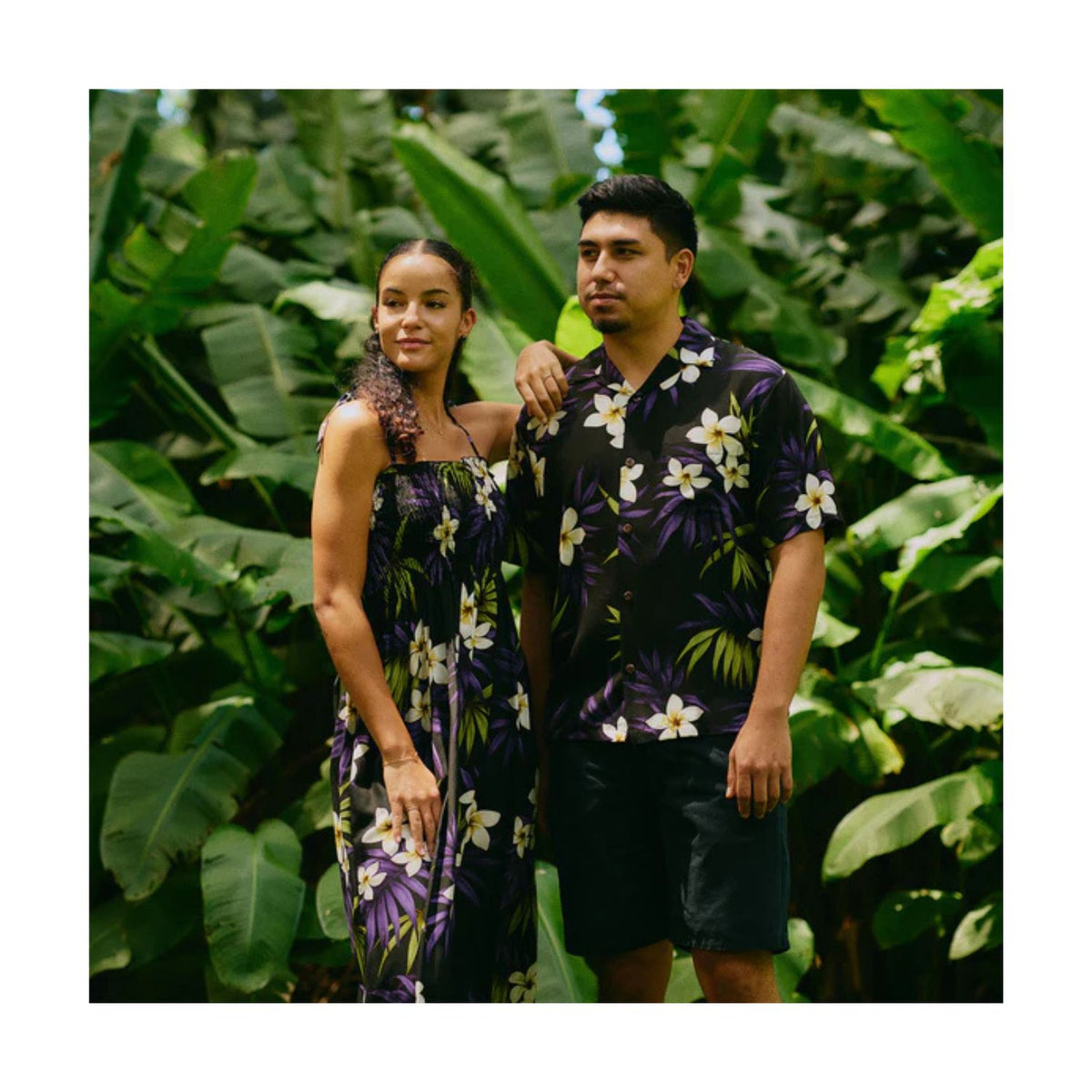 Hawaiian Tunic Dress, Long [Lani Plumeria]