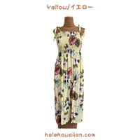 Hawaiian Tunic Dress Semi-Long [Hibiscus &amp; Monstera]
