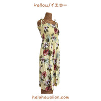 Hawaiian Tunic Dress Semi-Long [Hibiscus &amp; Monstera]