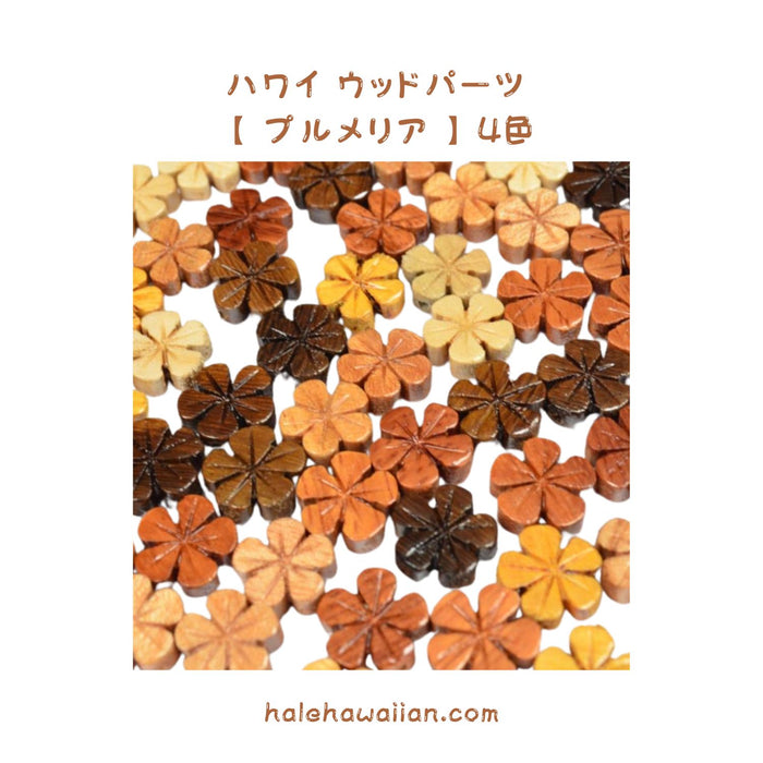 ハワイアン フラ用品 ウッドパーツ【 プルメリア 】 50個入り