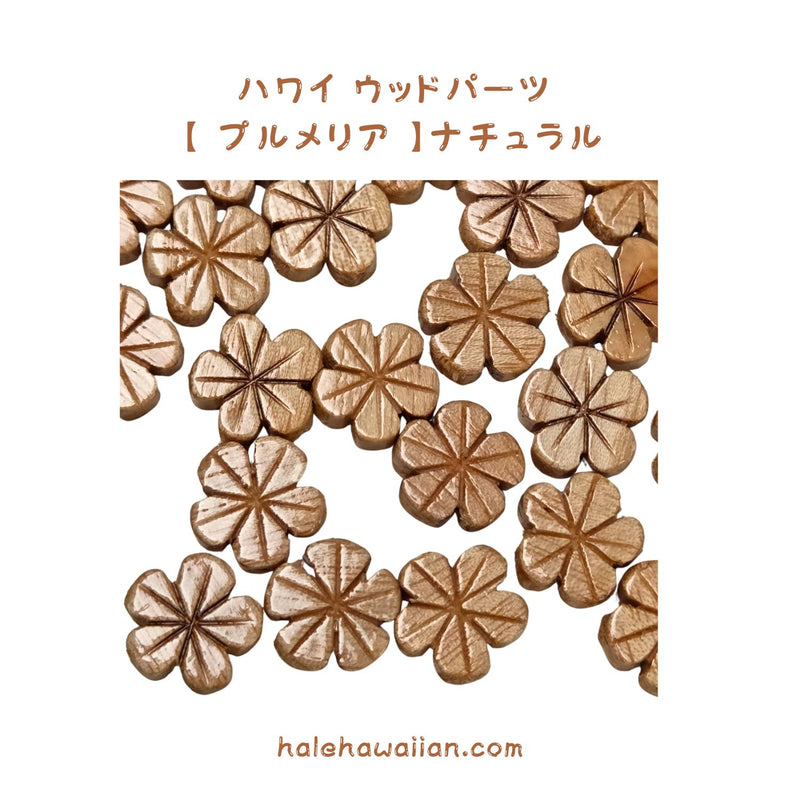 ハワイアン フラ用品 ウッドパーツ【 プルメリア 】 50個入り