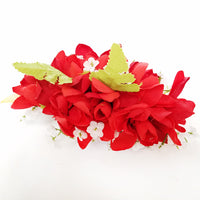 Hawaiian Hula Supplies Flower Hair Clip [Long Tube Rose]