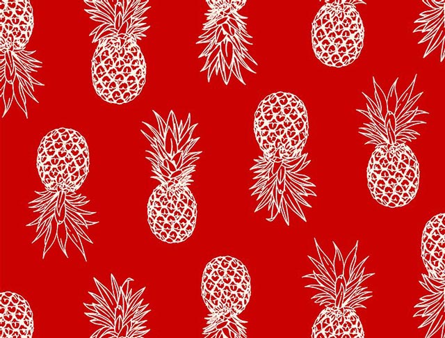 Hawaiian Cotton Fabric JYO-204#2 [All Pineapple]