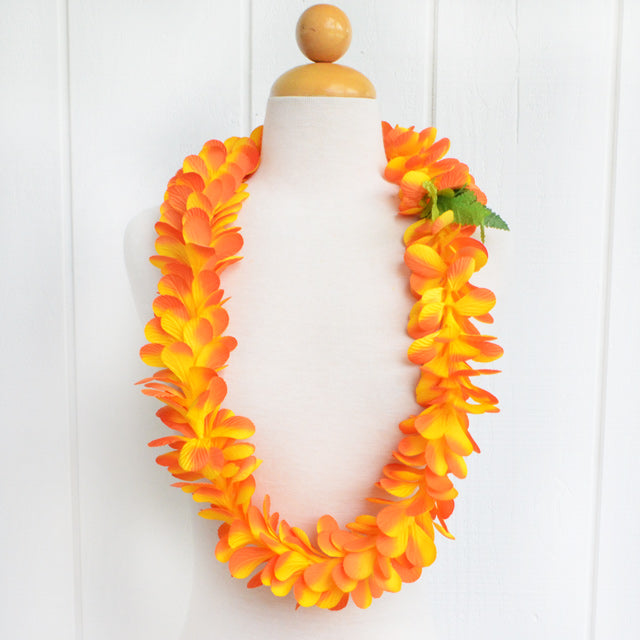 Hawaiian Hula Supplies Flower Lei [Plumeria Royal Single]