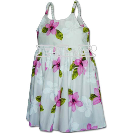Kids Cotton Bungee Dress [Plumeria]