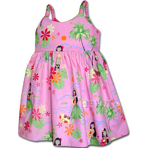 Kids Cotton Bungee Dress [Hula Girl]