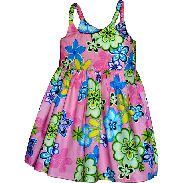 Kids Cotton Bungee Dress [Lanai Hibiscus]