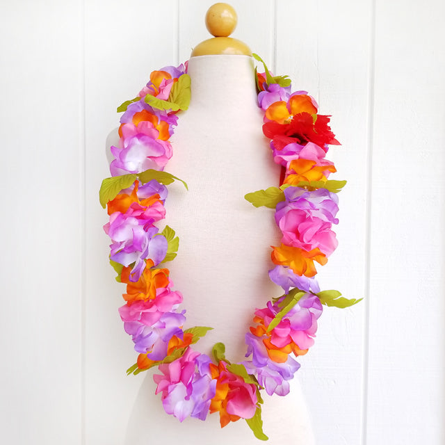 Hawaiian Hula Supplies Flower Lei [Royal]