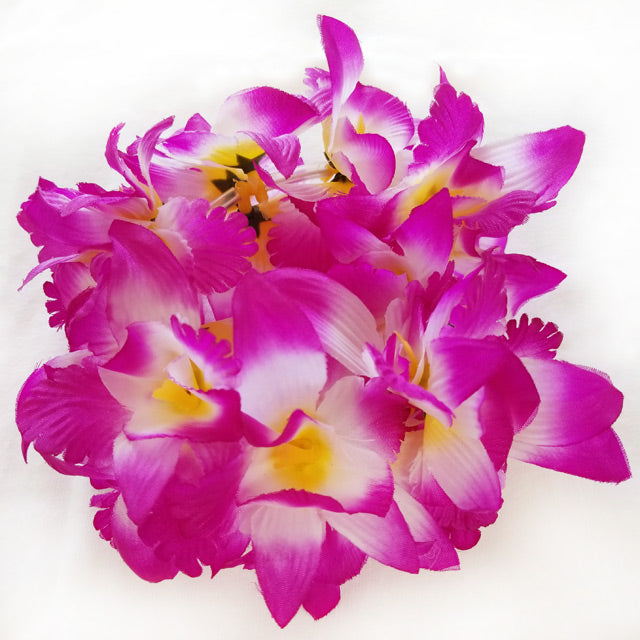 Hawaiian Hula Supplies Flower Bracelet/Anklet [NEW Orchid/Double]