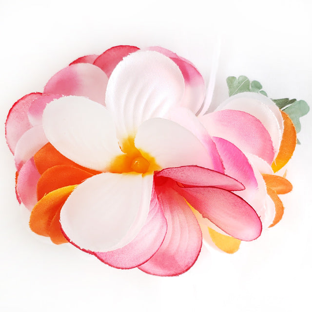 Hawaiian Hula Supplies Flower Hair Clip [Plumeria/Jasmine Poepoe]