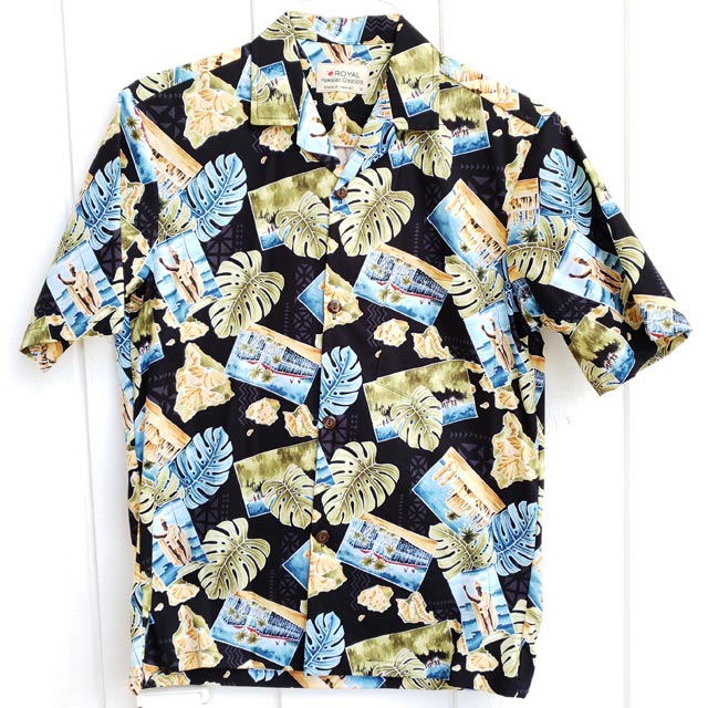 Hawaiian Men's Aloha Shirt Cotton [ Hawaii State ]