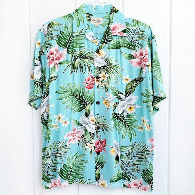 Clearance Sale: Hawaiian Men's Rayon Aloha Shirt [Orchid Paradise]