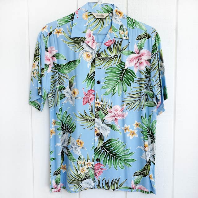 Hawaiian Men's Aloha Shirt Rayon [Orchid and Paradise]