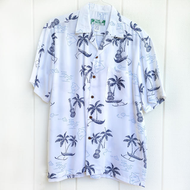Hawaiian Men's Aloha Shirt Rayon [Ukulele Island]