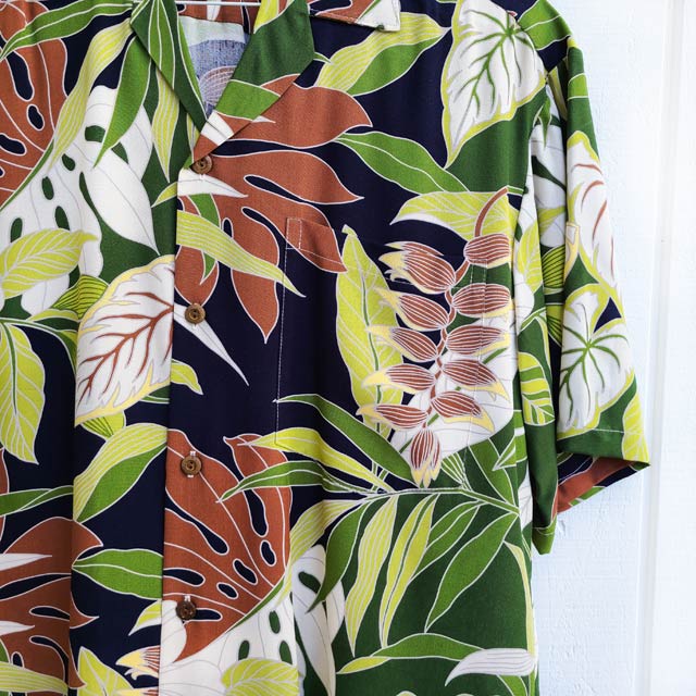 Hawaiian Men's Aloha Shirt Rayon [Tropical Floral]