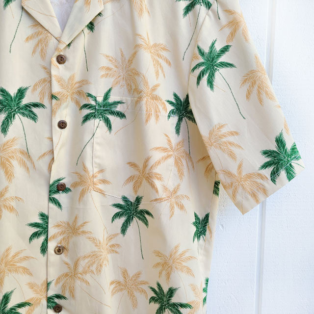 Hawaiian Men's Aloha Shirt Cotton [Two Palm]