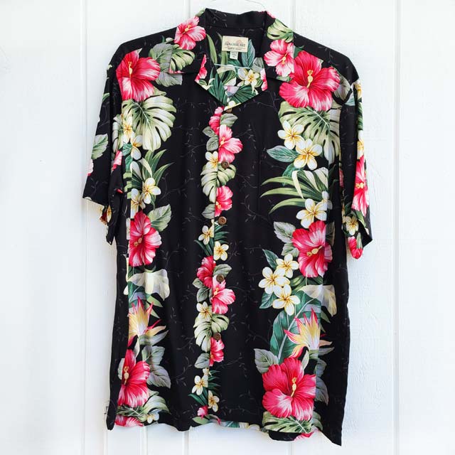 Hawaiian Men's Aloha Shirt Rayon [Tropical Bouquet Panel]