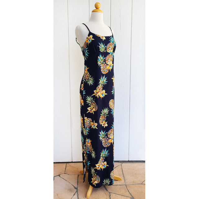 Hawaiian Camisole Dress Long [Golden Pineapple]