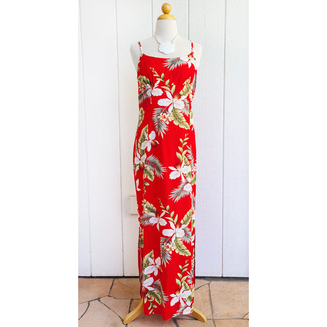 Hawaiian Camisole Dress Long [Hawaiian Orchid]