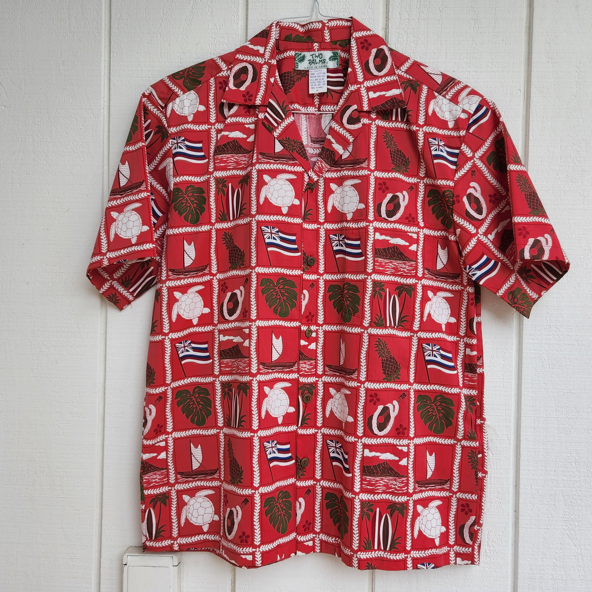Hawaiian Men's Aloha Shirt Cotton [Flag]