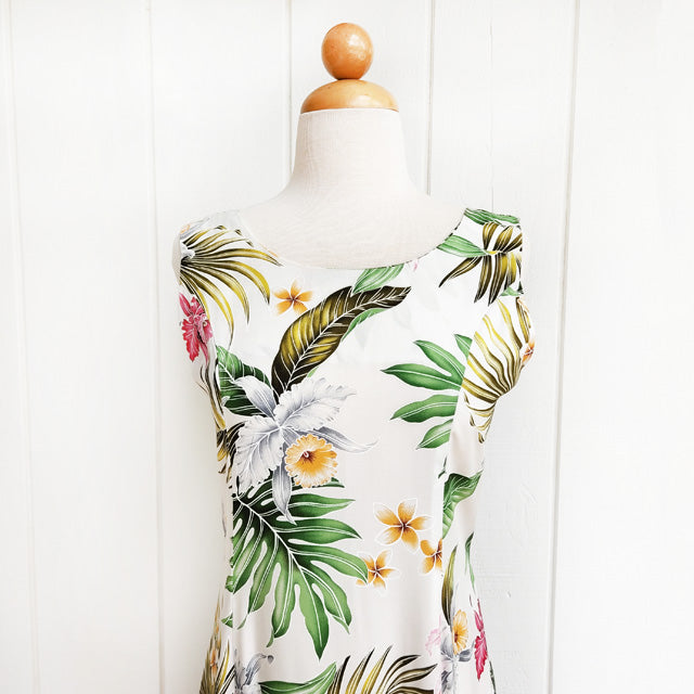 Hawaiian Sleeveless Dress Long [Orchid Paradise]