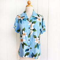 Hawaiian Ladies Aloha Shirt Fit [Plumeria Shower]