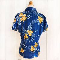 Hawaiian Ladies Aloha Shirt Fit [Midnight Orchid]