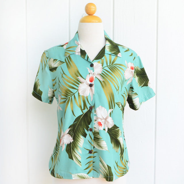 Hawaiian Ladies Aloha Shirt Fit [Orchid Ginger]