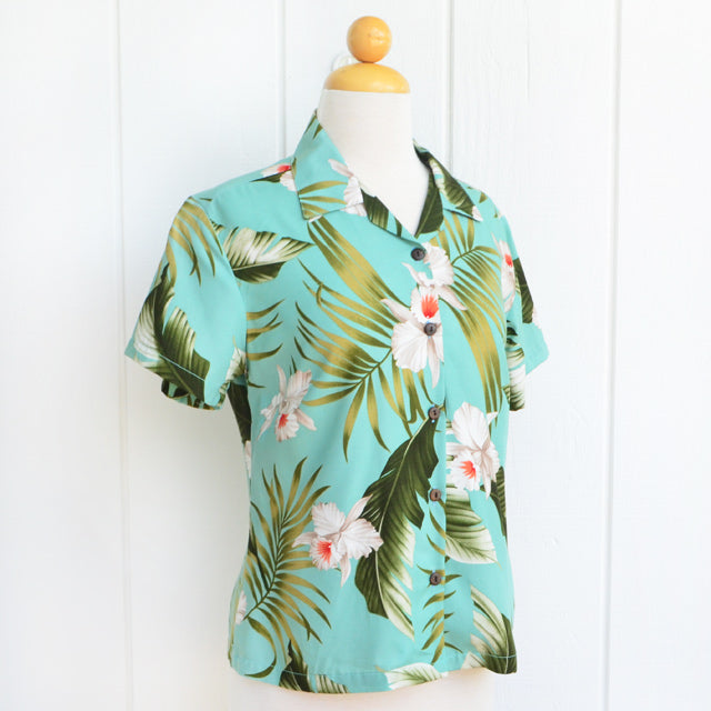 Hawaiian Ladies Aloha Shirt Fit [Orchid Ginger]