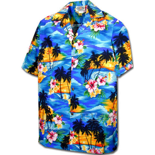 Kids Cotton Aloha Shirt [Hawaii Beach]