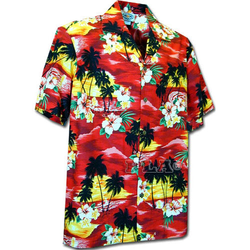 Kids Cotton Aloha Shirt [Hawaii Beach]
