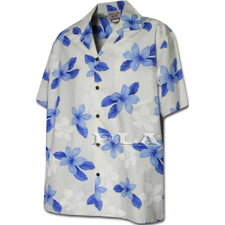 Kids Cotton Aloha Shirt [Plumeria]