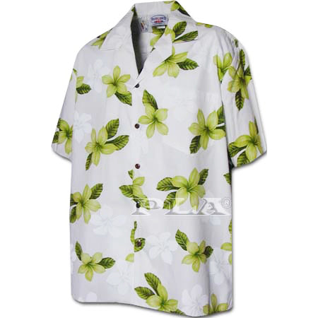 Kids Cotton Aloha Shirt [Plumeria]