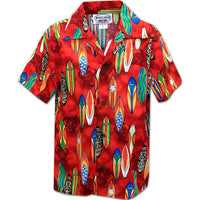 Kids Cotton Aloha Shirt [Surfboard Honu]