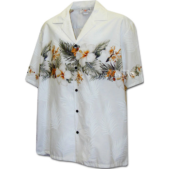 Kids Cotton Aloha Shirt [Hibiscus Chest Band]