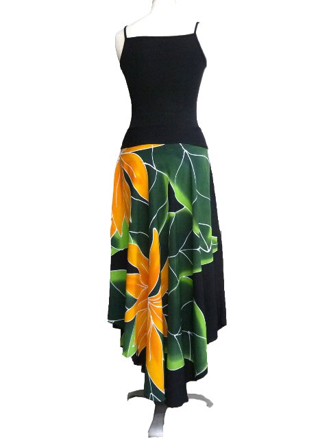 Hawaiian Hula Supplies 2-Way Rib Top Dress &amp; Skirt [Gardenia]
